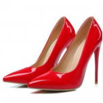 Plius 44 45 46 Prabangūs Batai Super Auk&scaron;ti 12cm Stiletto Kulnai Moteri&scaron;ki Auk&scaron;takulniai Plonais Kulnais Smailianosiai Ofisas Vakarėlis Lakinės Odos Batai 41