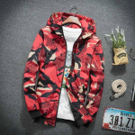 Striukės nuo vėjo Vyri&scaron;ki laisvalaikio pavasario gobtuvai kamufliažinė striukė Vyri&scaron;ka gatvės apranga Hiphopo sportinė apranga Camo Armijos striukė Drabužiai M
