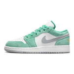 Air Jordan 1 Low SE GS Naujas Smaragdas Vaikų Sportbačiai Balti &Scaron;viesiai Plieniniai Pilki Taksi DO8244-301 38.5