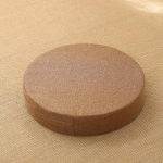 Lininė siuvinėta tatamio grindų pagalvėlė meditacijai ir zen klūpojimui - Plaunamas kilimėlis erkeriui Diameter 40cm Height 10cm (Hard Foam)
