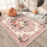 Prabangus Vintažinis Gėlių Ra&scaron;to Plotinis Kilimas Neslystantis Skalbiamas Ma&scaron;inoje Grindų Kilimėlis Svetainei Miegamajam Biuro Dekorui Skalbiamas Kilimas 180x240cm