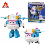 Super Wings S8 NAUJAS Dizzy 5 coliai Transformuojamas Transformuojasi i&scaron; lėktuvo į robotą per 10 žingsnių Deformuojamos veiksmo figūrėlės Vaikų žaislai kalkės