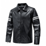 Pavasarinė ir rudeninė laisvalaikio vyri&scaron;ka odinė striukė, siuvinėta, motociklininko stiliaus, retro madinga odinė striukė, vyri&scaron;kas paltas 5XL
