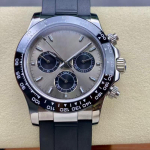 Laojia Daytona serijos cemento pilkumo automatinis &bdquo;Panda&ldquo; ciferblato nerūdijančio plieno daugiafunkcis vyri&scaron;kas laikrodis