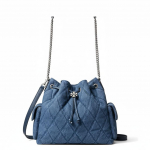 Tory Burch Charlie Reguliuojamas Nuimamas Peties Dirželis Džinsinis Peties Krep&scaron;ys Moteri&scaron;kas peties krep&scaron;ys Mėlynas 183603-400 Basic Set (Bag+Dust Bag)
