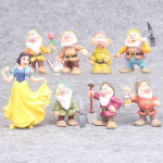 Snieguolė ir septyni nyk&scaron;tukai 8 figūrėlių rinkinys, 6-10 cm, PVC, daugiaspalviai personažų modeliai
