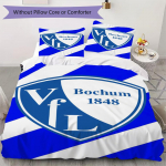 VfL Bochum 1848 ra&scaron;to patalynės komplektas, antklodės užvalkalas, pagalvės užvalkalas, namų dekoracija, gimtadienio dovana (1 * antklodės užvalkalas + 2 * pagalvės užvalkalai be &scaron;erdies)98 135x200cm