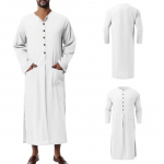 Vyri&scaron;ka islamo Ramadan Jubba Kaftan Dishddash Arab Robe Thobe mar&scaron;kinėlių suknelė Tunika S