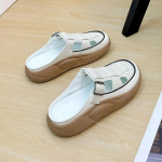Vasariniai moteri&scaron;ki sandalai Retro mados universalios &scaron;lepetės moterims, lauko batai storu padu, laisvalaikio batai moterims Zapatos De Mujer 37