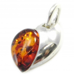Les Tr&eacute;sors De Lily [I8970] - Pendentif Argent 'Love' Ambre