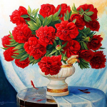 5D &bdquo;pasidaryk pats&ldquo; deimantinis siuvinėjimas Deimantinis paveikslas Deimantinis mozaika Raudonasis bijūnas Gėlės kryželiu Siuvinėjimas Sienų Dekoras 30X30CM