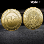 Kolekcionuojamos kriptovaliutos monetos Taip Ne Golden Dogecoin Xrp Cardano Shiba Inu Bitcoin monetų kolekcionieriui style F