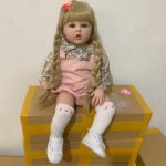 60 CM silikoninė naujagimio lėlė mergaitei, gyva vinilinė princesė kūdikiui su medžiaginiu kūneliu Bebe gimtadienio dovanos suknelės žaislas