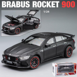 1/24 Scale Brabus Rocket 900 Diecast automobilio modelio žaislas, atsukamas žaislinė transporto priemonė su garsu ir &scaron;viesa vaikams, mažiems berniukams, mergaitėms, dovanų kolekcija 1:24-size:21.2*8.1*5.8cm juoda