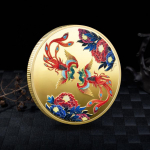 Sėkmės jums kinų stiliaus Luan Feng Chengxiang Phoenix atminimo medalis FU Auksinė moneta Sidabrinė moneta Metaliniai ženkleliai Amatai 1 pcs auksas