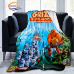 Grizzy and The Lemmings vaikų antklodė Cartoon Bear pelė Flanelė pūkuota antklodė Sofos lova antklodė stovyklavimo antklodė 130x150cm
