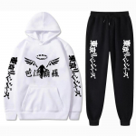Vyri&scaron;ki megztinių rinkiniai Anime Tokyo Revengers Hoodies + sportiniai kelnės 2vnt Gambar Valhalla Graphics Kelnės Gatvės drabužiai Drabužiai XS-4XL L