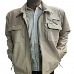 Vyri&scaron;ki tikros avinėlio odos mar&scaron;kinių striukė, kreminės baltos spalvos, nauji vyri&scaron;ki odiniai &scaron;varkai, mar&scaron;kinėliai, Western Cafe Racer, dviratininkas, stilingi mar&scaron;kinėliai XXL kreminė/balta