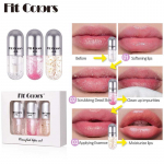 &bdquo;Fit Colors Lip Nursing Trilogy&ldquo; permatomas drėkinamasis vaisius iki negyvos odos priežiūros lūpų dėžutės 3pcs