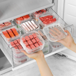 &Scaron;aldytuvo laikymo dėžutė &Scaron;aldytuvo laikymo priemonė Mėsa, vaisiai, daržovės, maisto talpykla, sandari &scaron;viežių produktų dėžutė su dangčiu Virtuvės priedai