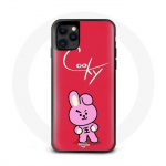 Coque pour Iphone 11 Pro BTS Bangtan Gar&ccedil;ons BT21 Cooky Fond Rouge