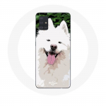 Coque pour Samsung Galaxy A51 5G Samoy&egrave;de Blanc Race de chiens