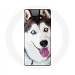 Coque pour Samsung Galaxy Note 9 Husky Blanc de Sib&eacute;rie Yeux Bleus