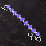 &bdquo;Charoite&ldquo; apyrankė originali brangakmenių apyrankė 925 sterlingų sidabrinė apyrankė rankų darbo papuo&scaron;alai, reguliuojama grandinės apyrankė Unikalūs papuo&scaron;alai dovanai Adjustable