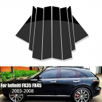 8 vnt BC stulpelių stulpelių durų langų apdailos lipdukai I&scaron;orės stiliaus automobilių dalys, skirtos Infiniti FX35 FX45 2003 2004 2005 2006 2007 2008 m.