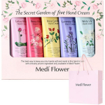 Mediflower The Secret Garden 5 types of hand cream + shopping bag, 250g, 1 set