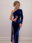 Eleganti&scaron;ka moteri&scaron;ka vakarėliui ilgomis rankovėmis vakarėlis vakarėlis Velvet Bodycon suskirstytas pie&scaron;tukas Midi suknelė 2022 m. pavasario rudens drabužiai