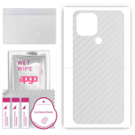 apgo Protective Skin Sticker for the back compatible with Xiaomi Redmi A1 Plus, Wrap Film, Foil, Vinyl - Pattern Transparent Carbon