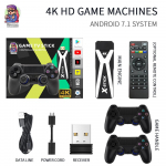 M10 3D belaidė retro žaidimų konsolė, 4K HDMI TV i&scaron;vestis su dvigubu 2.4G belaidžiu valdikliu, 64G/128G versija retro žaidimų lazdelės PSP 128G＋remote control
