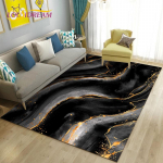 &Scaron;iaurės &scaron;alių marmuro tekstūros juodas aukso ploto kilimėlis, didelis, kilimas svetainės miegamojo sofos durų kilimėlio dekoravimui, vaiki&scaron;kas neslystantis grindų kilimėlis 40x60cm