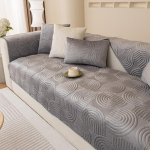 Neslystantis sofos užvalkalas Storas aksominis sofos pagalvėlės rank&scaron;luostis, skirtas svetainės baldams Apsauga Tvirta Slip Covers Sofos užvalkalai 110x210cm pilka