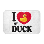 Tapis de douche motif canard I love my duck tapis de bain