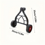 Žolės žoliapjovės pagalbiniai ratai Akumuliatoriniai žolės žoliapjovės atraminiai ratai sumažina vibraciją Efektyvus kiemo pjovimas 1pc