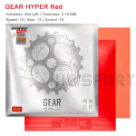 SANWEI GEAR HYPER Stalo teniso guma Pusiau lipni Ping Pongo gumos danga su i&scaron; anksto suderinta vidutinio kietumo pyragėlio tipo kempine Red Mid-soft