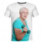 Nauja mada vyresnio amžiaus moterų laižymas raudonas popsicle 3d printed vasarinis vyri&scaron;kas mar&scaron;kinėliai Kawaii Grandma Fun Popsicle trumpomis rankovėmis 6xl S