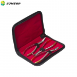 1 set Dental Residual Root Tweezers Tooth Extraction Forceps Curved Maxillary Mandibular Teeth Universal Pliers