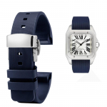 Klasikinis 20 23 mm laikrodžio dirželis Cartier Santos Sandoz Santos 100 serijai, silikoninis laikrodžio dirželis, guminiai vyri&scaron;ki ir moteri&scaron;ki laikrodžio priedai 20mm