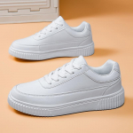 Madingi vyri&scaron;ki odiniai laisvalaikio batai su rai&scaron;teliais Pavasaris ruduo Lengvi patogūs platforminiai batai Mokasinai Vyri&scaron;ki briti&scaron;ki plok&scaron;čiapadžiai Batai Kėdainiai 48 balta