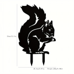 Voveraitė Metalinė Sodo Stulpo Dekoracija Žavingas Gyvūnų Menas Kiemams ir Tvoroms, Stilingi Žemės Papuo&scaron;alai ir Sodo Kuolas smėlis