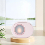 USB Mini Humidificador Namų eterinių aliejų difuzorius, skirtas automobilio oro drėkintuvui Spalvinga &scaron;viesa Cool Mist Machine balta