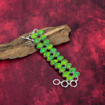 Žalias vario turkis apyrankė, 925 prabos sidabro brangakmenių papuo&scaron;alai, rankų darbo apyrankė nuostabūs papuo&scaron;alai, dovana jai Adjustable With 8 Inches žalia