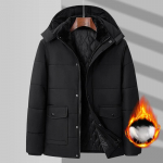 Žieminis vyri&scaron;kas parkas vilnonis medvilninis storas &scaron;iltas striukė su gobtuvu pūkuota apykakle, vandeniui atspari vėjo striukė, pamink&scaron;tinta plius dydis 8xl 7XL