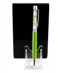 Pierres et Min&eacute;raux. Stylo min&eacute;raux B&eacute;ryl Morganite du Br&eacute;sil. Couleur Vert pomme.