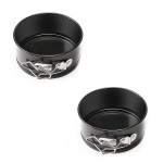 4 colių spyruoklinių keptuvių rinkinys, anglies plieno kepimo skarda / nepridegančios mini keptuvės, apvalios kepimo formos sūrio pyrago keptuvės