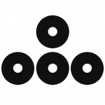 Didelio stiprumo riedlentės ratukai PU &scaron;erdis su kaukolės ra&scaron;tu skirti marmuriniam, asfaltuotam keliui