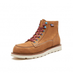 Vyri&scaron;ki retro vidutinio auk&scaron;čio geltonos karvės odos darbo batai Custom Order (minimum 100 pairs) ruda